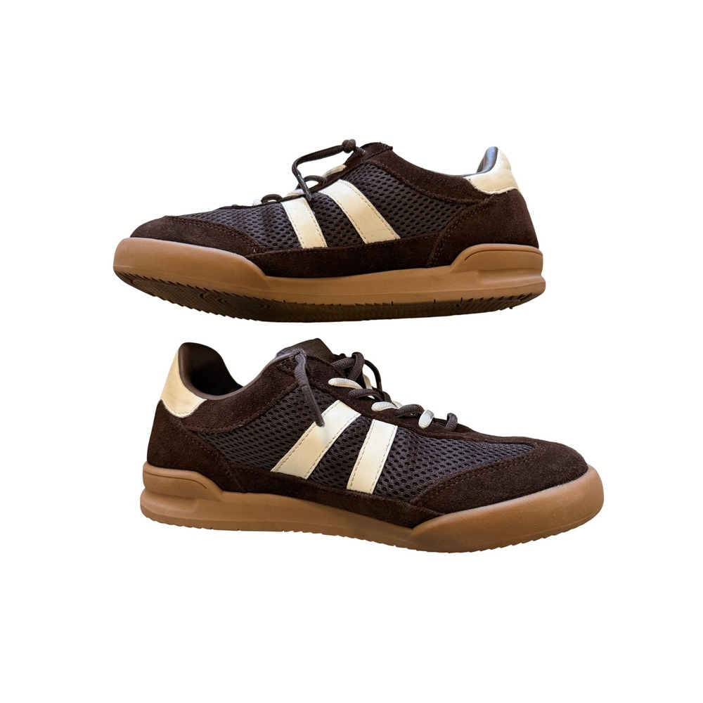 Steve Madden Verdict Brown Suede Mesh Gum Sole Sneakers VERD04S1 Womens 8
